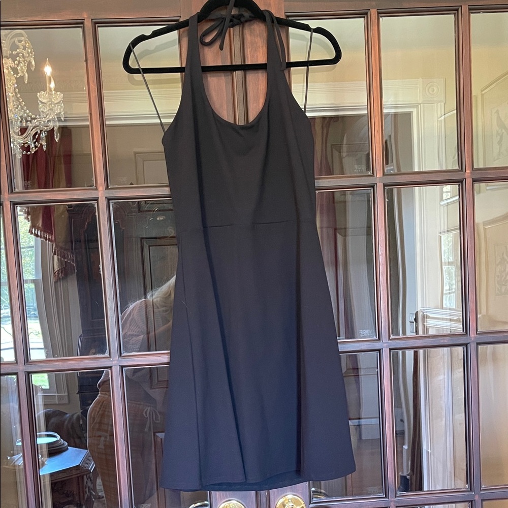 Susana Monaco Black Halter Dress, Large, mini dress